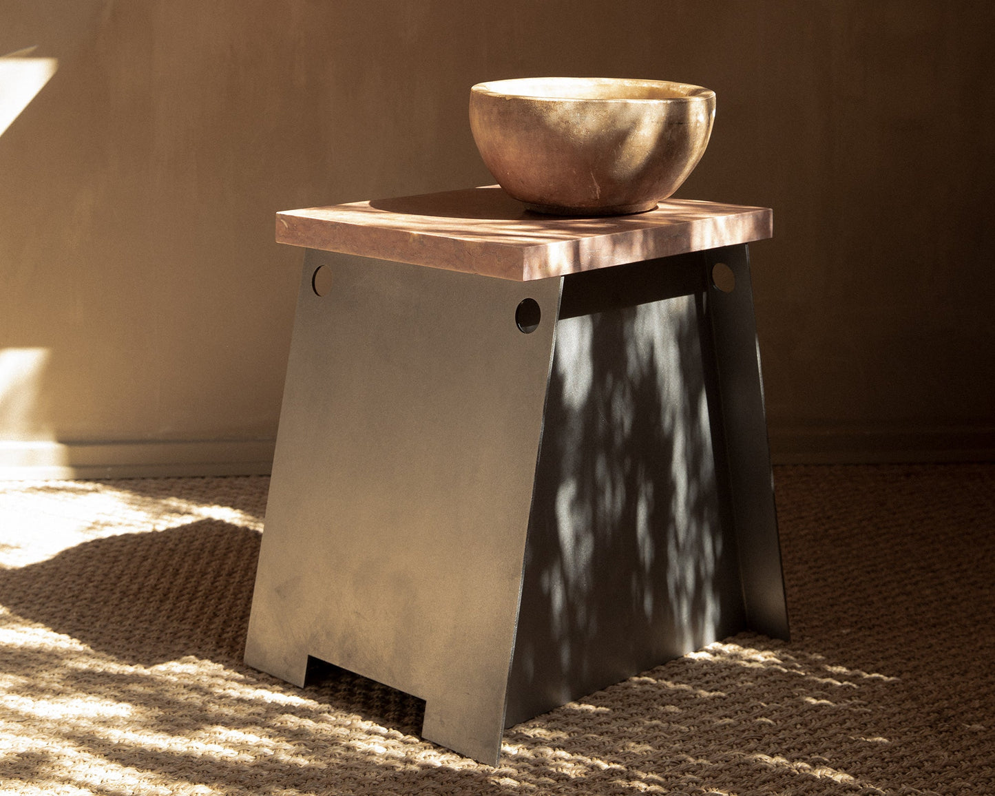 FRAMA 64 Plinth | Blackened Steel / Red Negrais