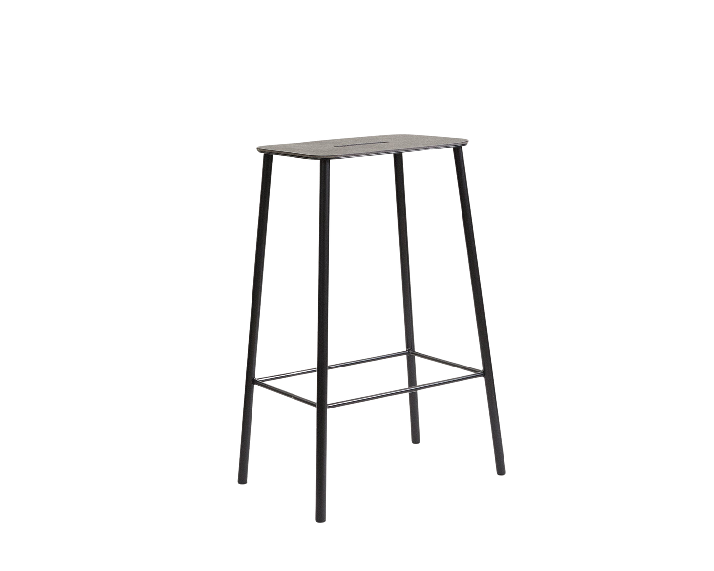 FRAMA Adam Stool | Black / Anthracite Leather | H65