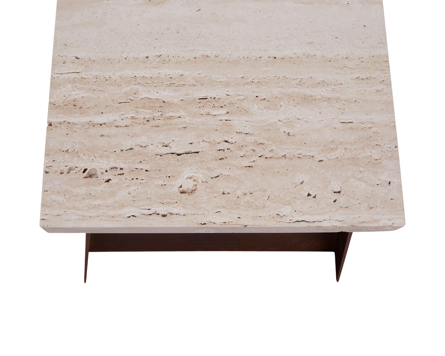 FRAMA 64 Plinth | Corten Steel / Travertine