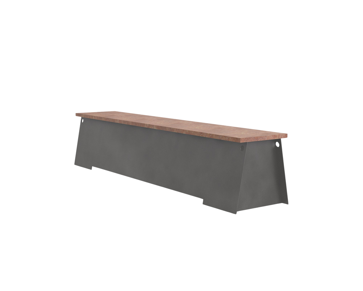 FRAMA 64 Bench | Blackened Steel / Red Negrais
