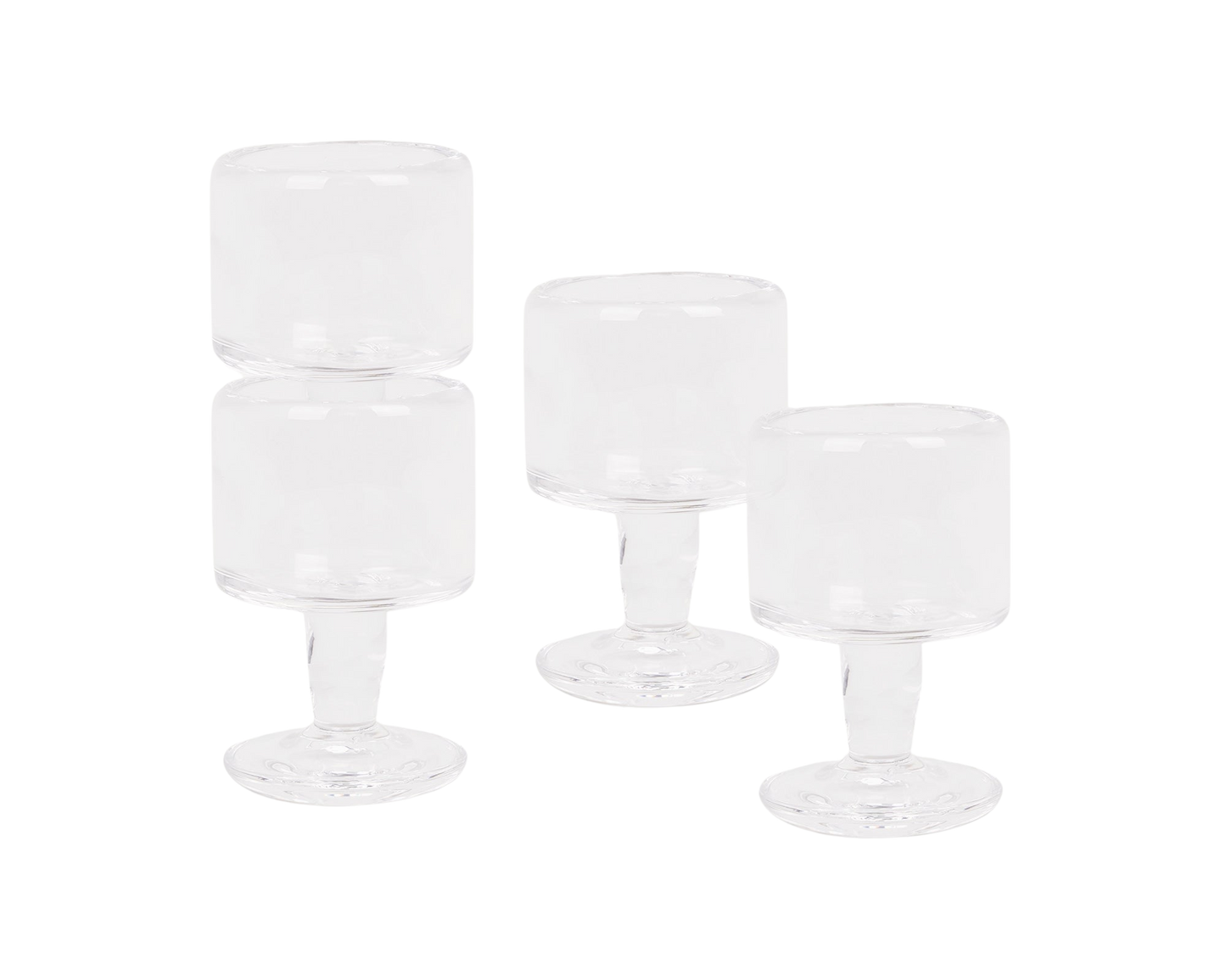 FRAMA 0405 Stem Glass Set of Four | Clear | Small