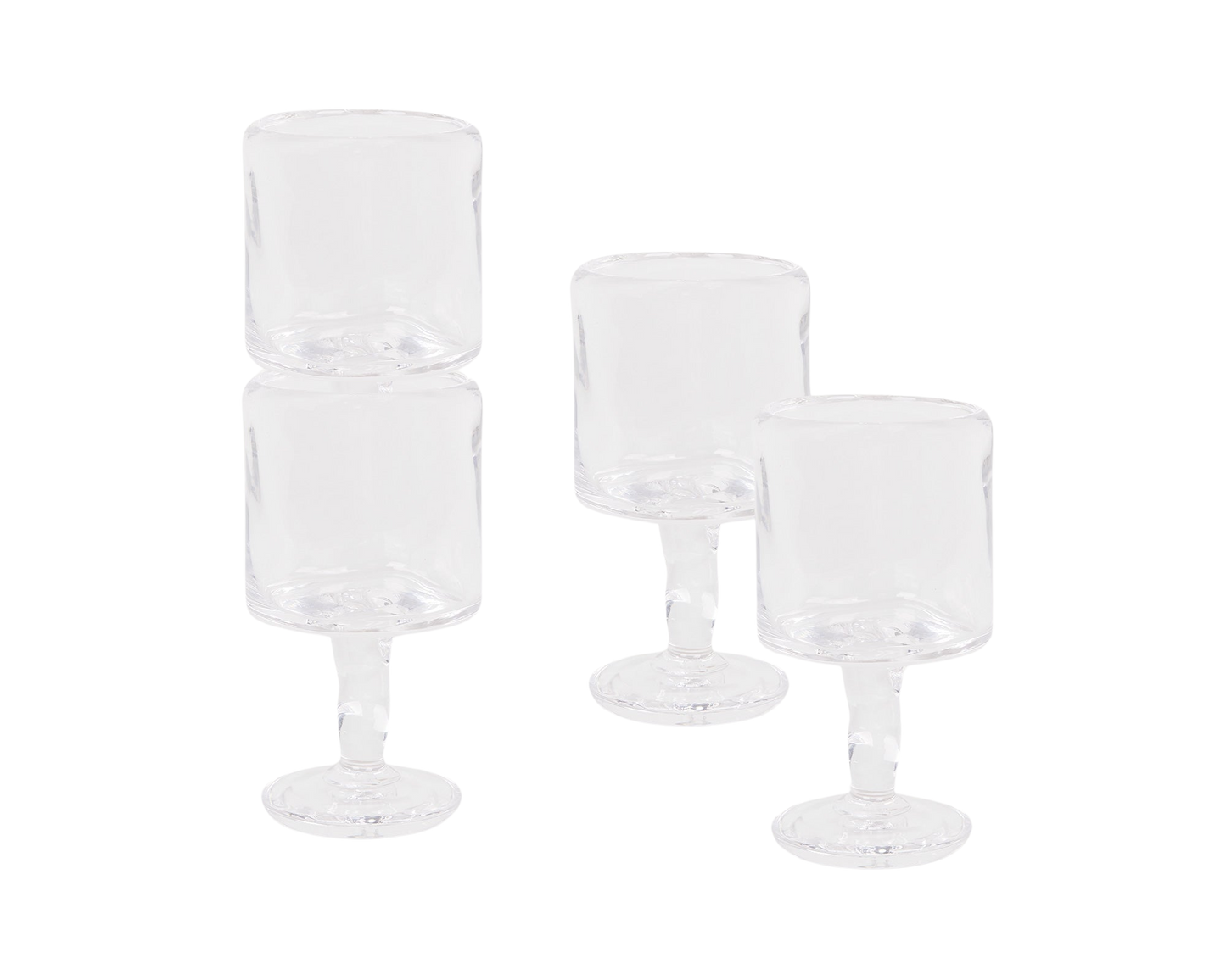 FRAMA 0405 Stem Glass Set of Four | Clear | Medium
