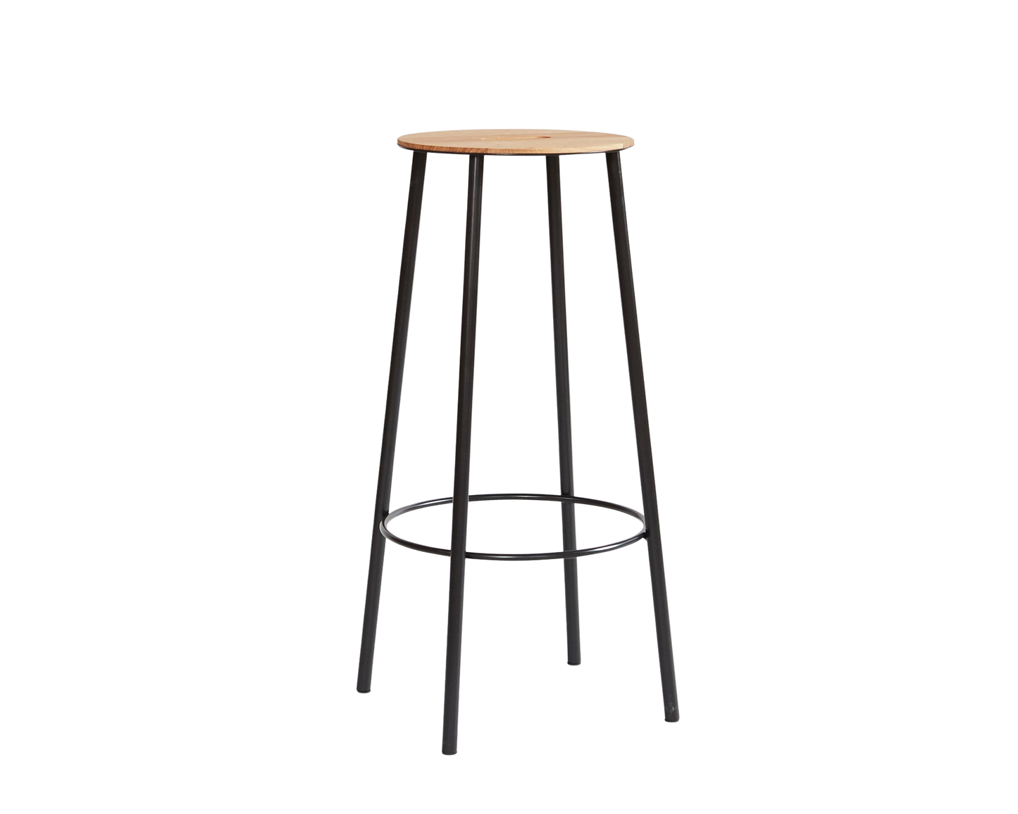 FRAMA Adam Stool Round I Black / Oak I H76