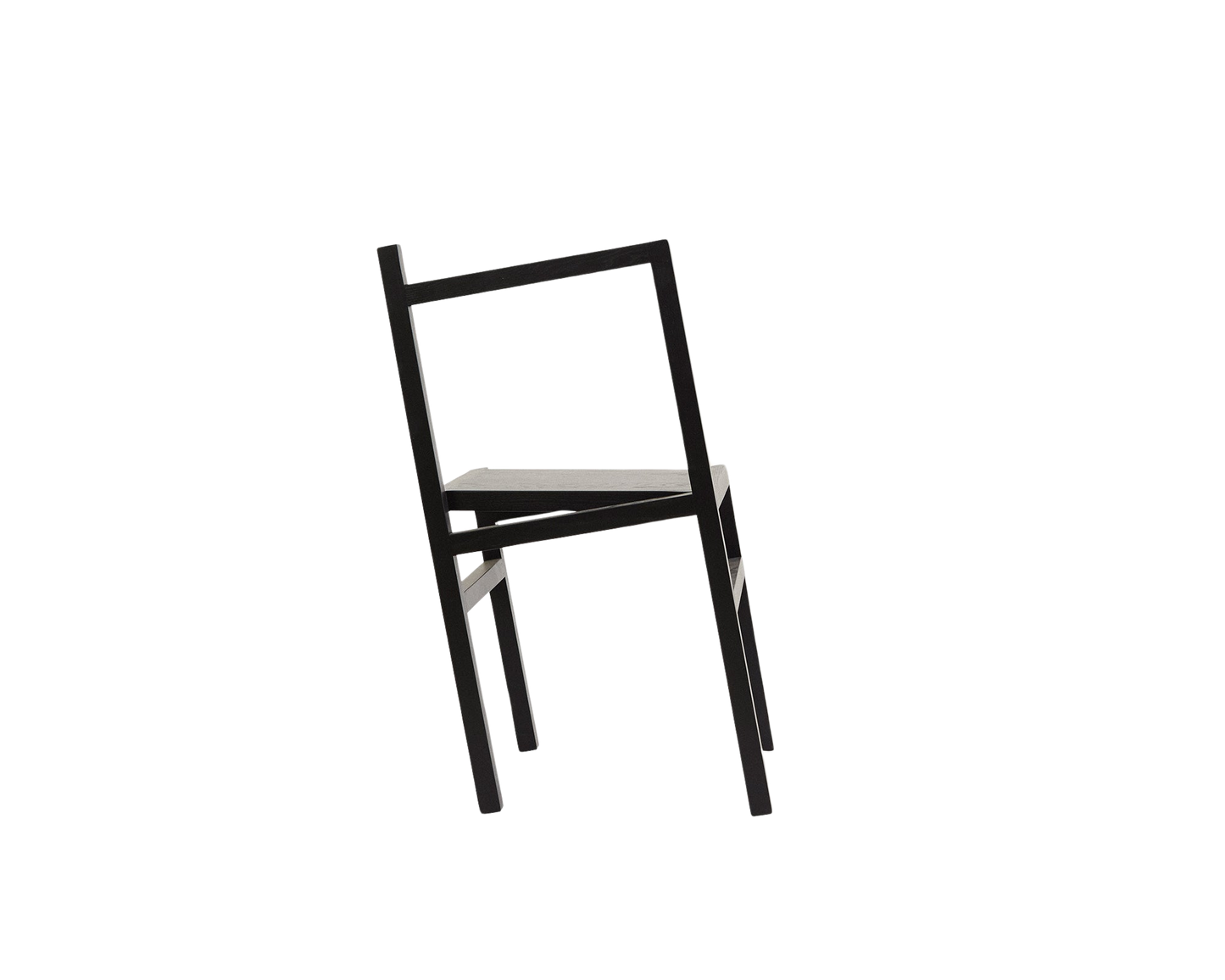 FRAMA 9.5° Asymmetric Chair in Black Ash