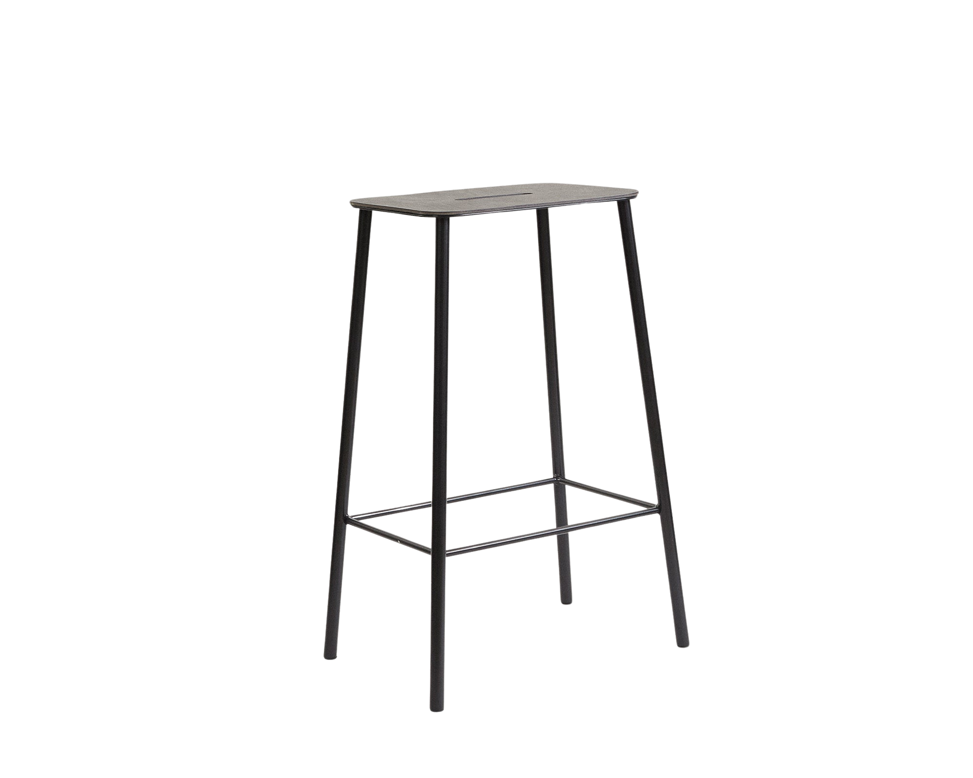FRAMA Adam Stool | Black / Anthracite Leather | H65