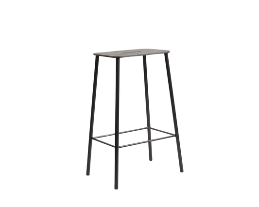 FRAMA Adam Stool | Black / Anthracite Leather | H65
