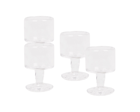 FRAMA 0405 Stem Glass Set of Four | Clear | Small