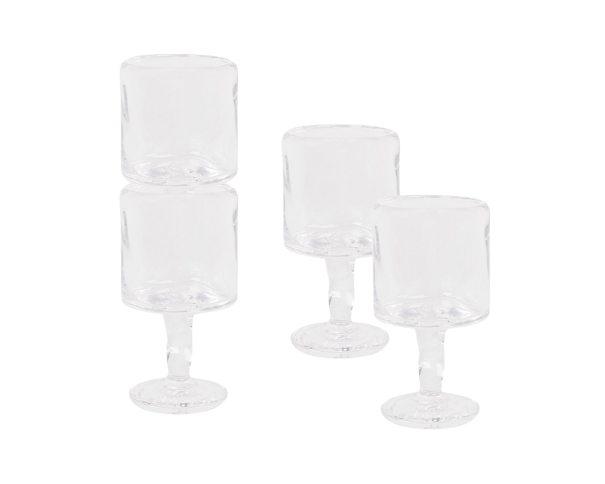 FRAMA 0405 Stem Glass Set of Four | Clear | Medium