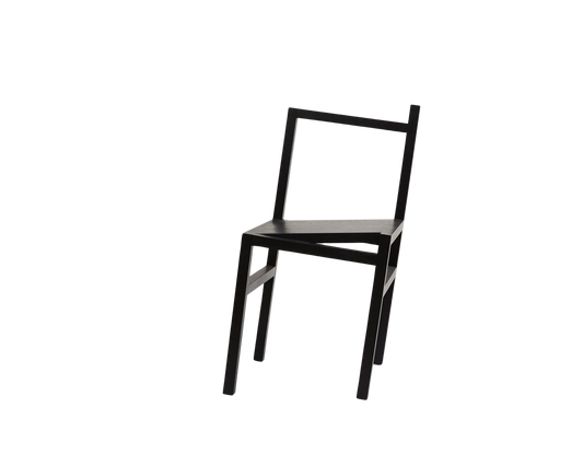 FRAMA 9.5° Asymmetric Chair in Black Ash