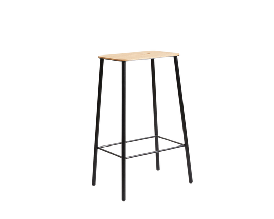 FRAMA Adam Stool | Black / Oak | H65