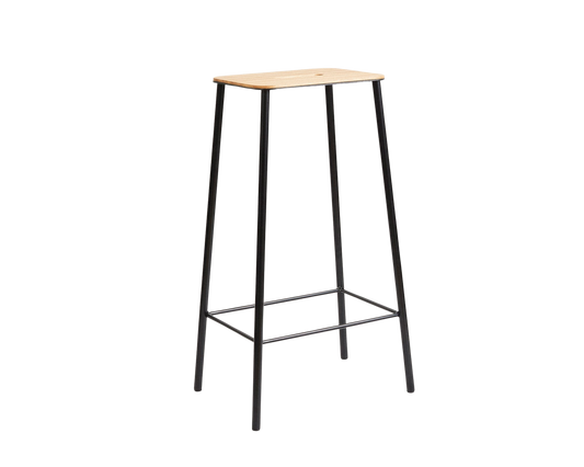 FRAMA Adam Stool | Black / Oak | H76